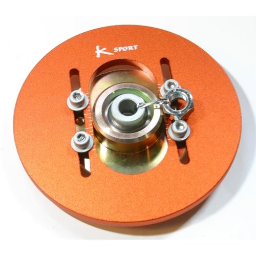 K-Sport adjustable aluminium pillow ball top mounts, blank 145mm diameter