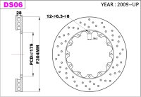 K-Sport Reibring-Set vorn DS06 304x28mm gelocht - Gen. 2009+