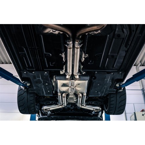 GME stainless Steel Cat-Back Exhaust System 3 (76mm) for Dodge Challenger 5,7L, 6,4L R/T, SRT8 und Hellcat (with TV Approval) Straight-Pipe