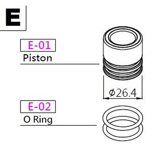 K-Sport brake piston 26.4mm (without dust protection)